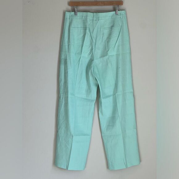 J. Crew Linen-blend wide-leg pleated trouser pant Size 12 - Picture 5 of 14
